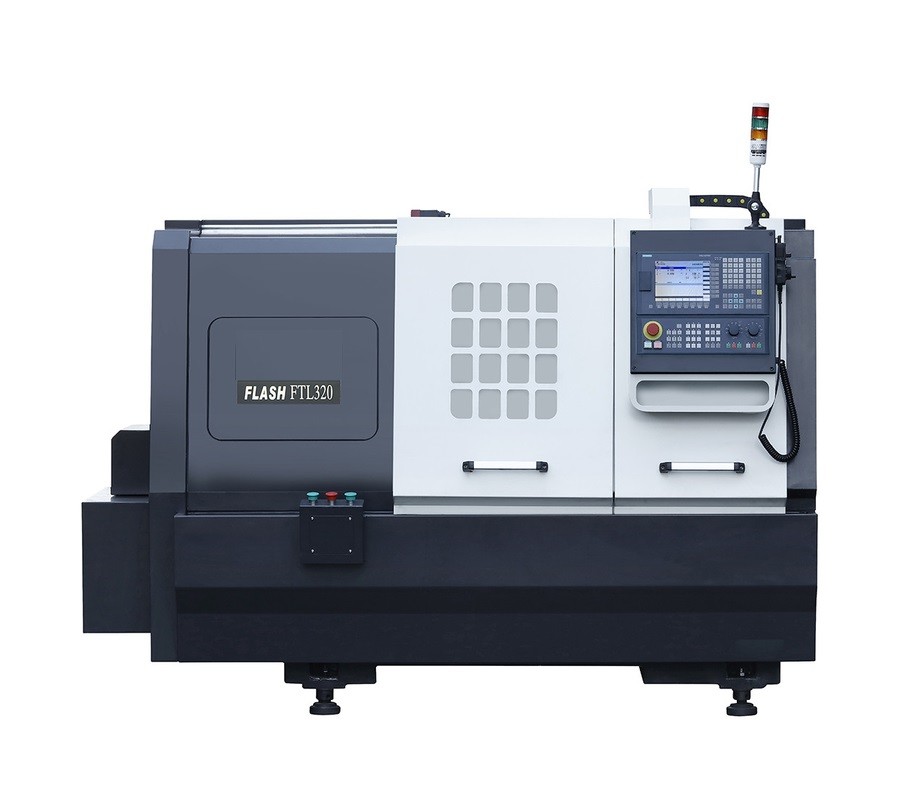 FTL320 Flatbed Turning CNC Machine Lathe X And Z Axis Rail With Tailstock