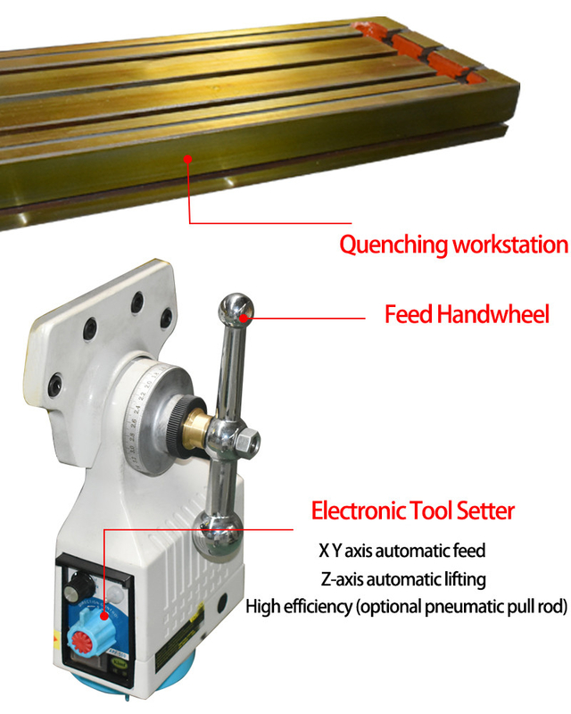 Turret Vertical Milling Machine 5H Milling Head Table Size 1370x305 Turret Milling Machine
