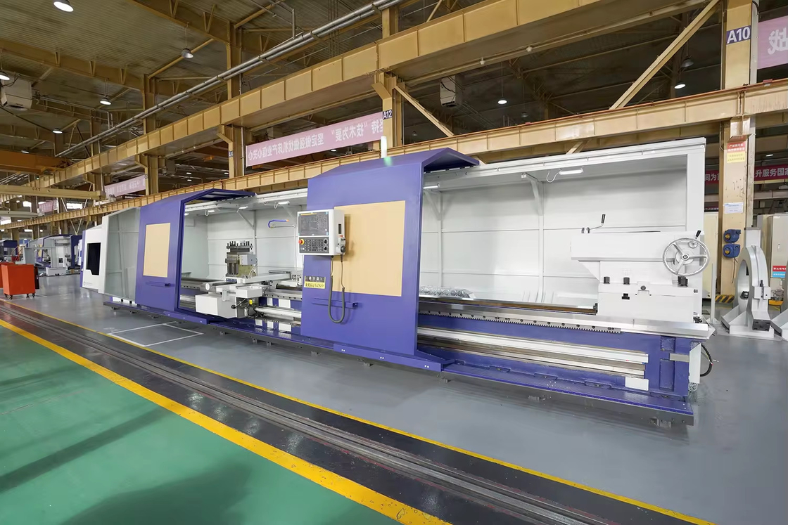 SMTCL Heavy CNC Lathe 5000mm HTC125500 Horizontal Flat Bed CNC Heavy Turning Lathe