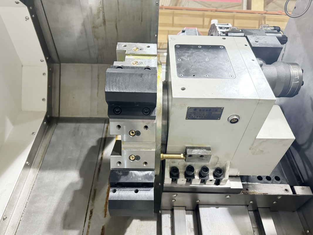 CNC Lathe HTC50B Hydraulic Tailstock Horizontal 12 Station Servo Turret SMTCL Slant Bed CNC Lathe