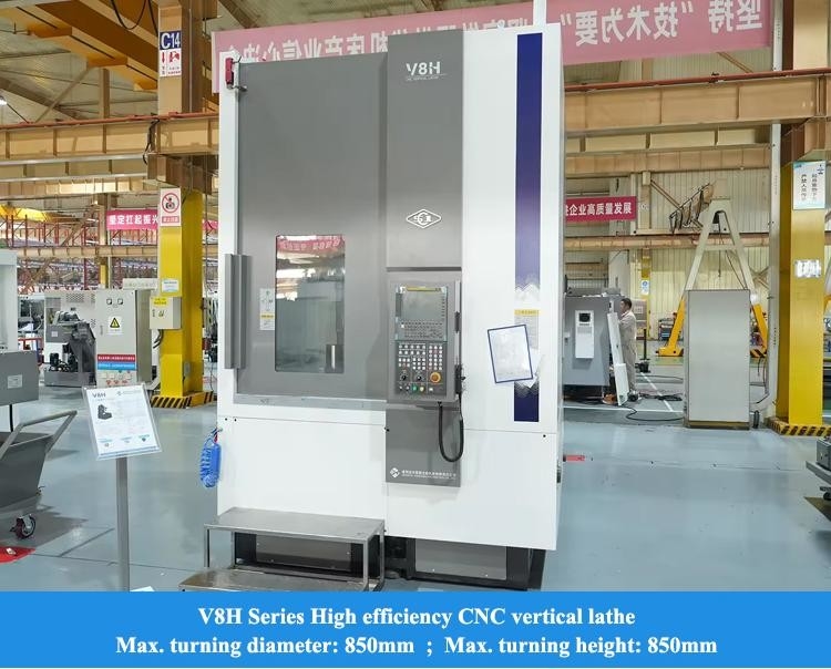 Large Metal Vertical CNC Lathe V8H Max.cutting Height 850mm Fanuc CNC Milling Vertical Lathe