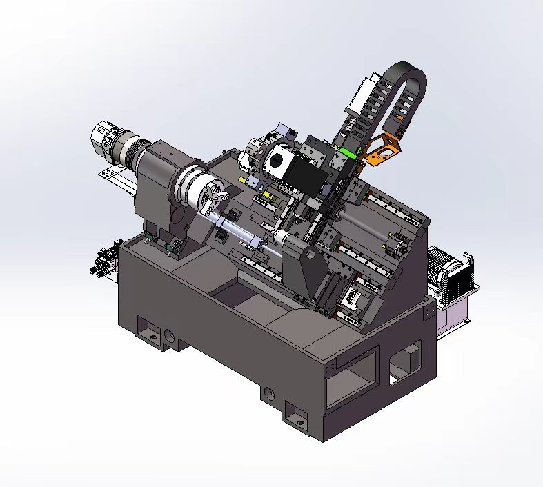 Horizontal CNC Lathe T400 GSK Control 8 Station Servo Turret Slant Bed CNC Lathe