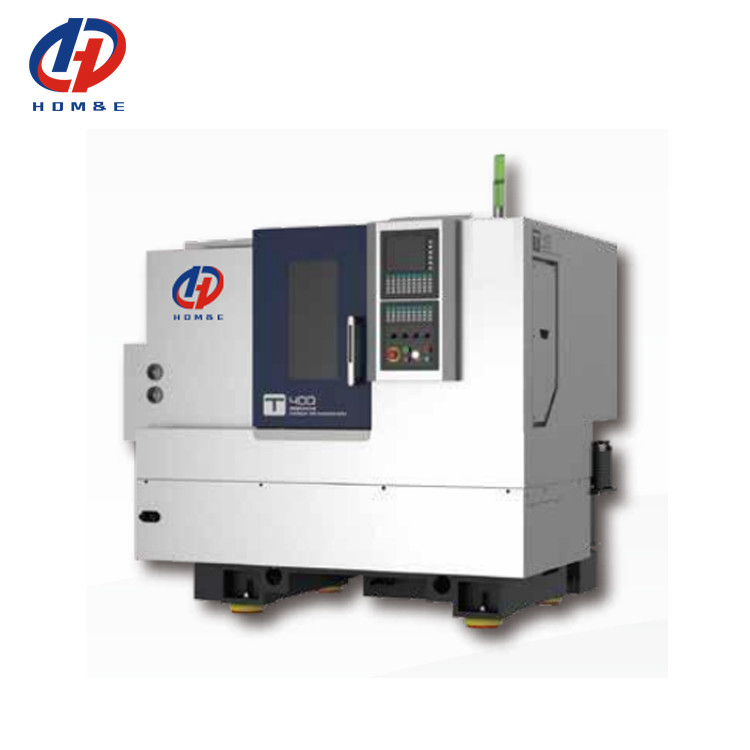 Horizontal CNC Lathe T400 GSK Control 8 Station Servo Turret Slant Bed CNC Lathe