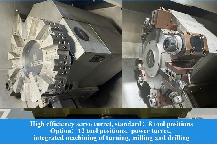High Rigidity Hard Rail CNC Turning Center HTC40Sm A2-8 Spindle Heavy Cutting CNC Turning Center