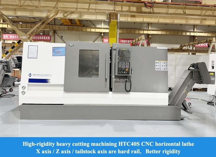 High Rigidity Hard Rail CNC Turning Center HTC40Sm A2-8 Spindle Heavy Cutting CNC Turning Center