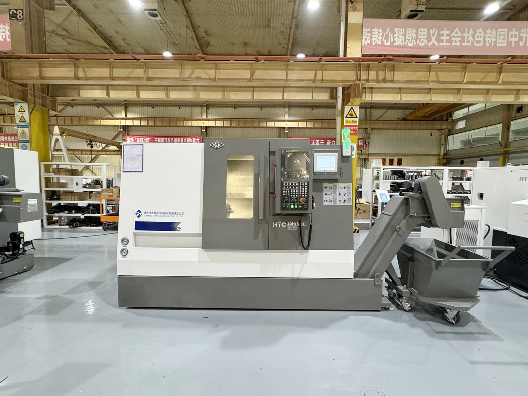 CNC Lathe HTC40H High Efficiency Long Travel Ball Cage Motor Shaft Processing SMTCL Slant Bed CNC Lathe