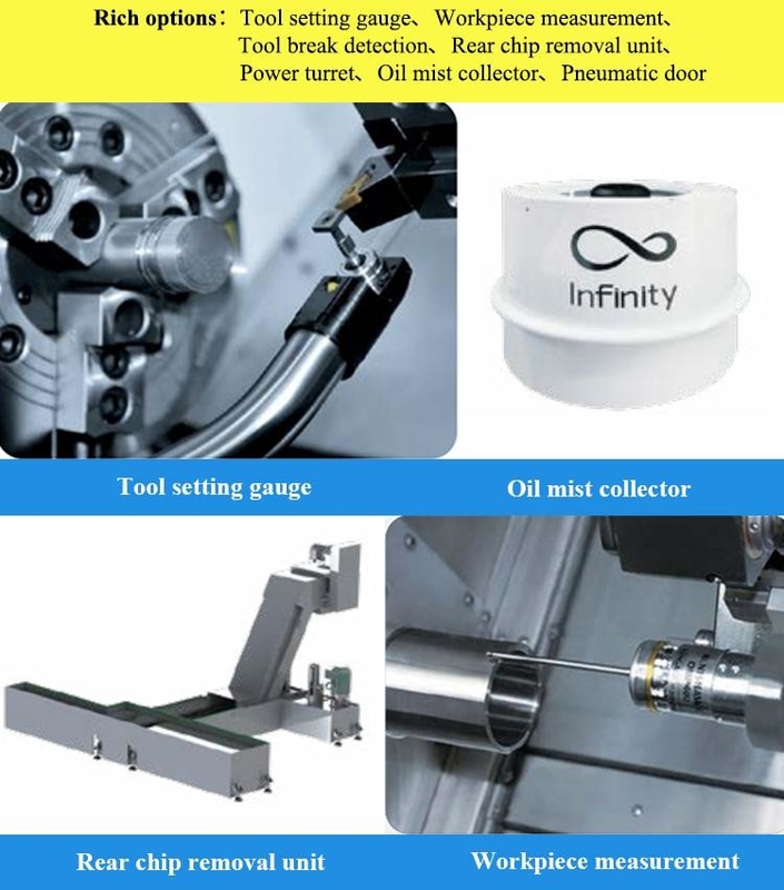 Precision CNC Lathe Large Span Spindle HTC40Q BMT55 Power Turret Slant Bed CNC Lathe With Y Axis