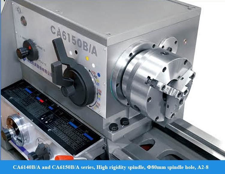 SMTCL High Precision CA6140B/A Metal Lathes Machine 3 Jaw Chuck Horizontal Gap Bed Manual Lathe