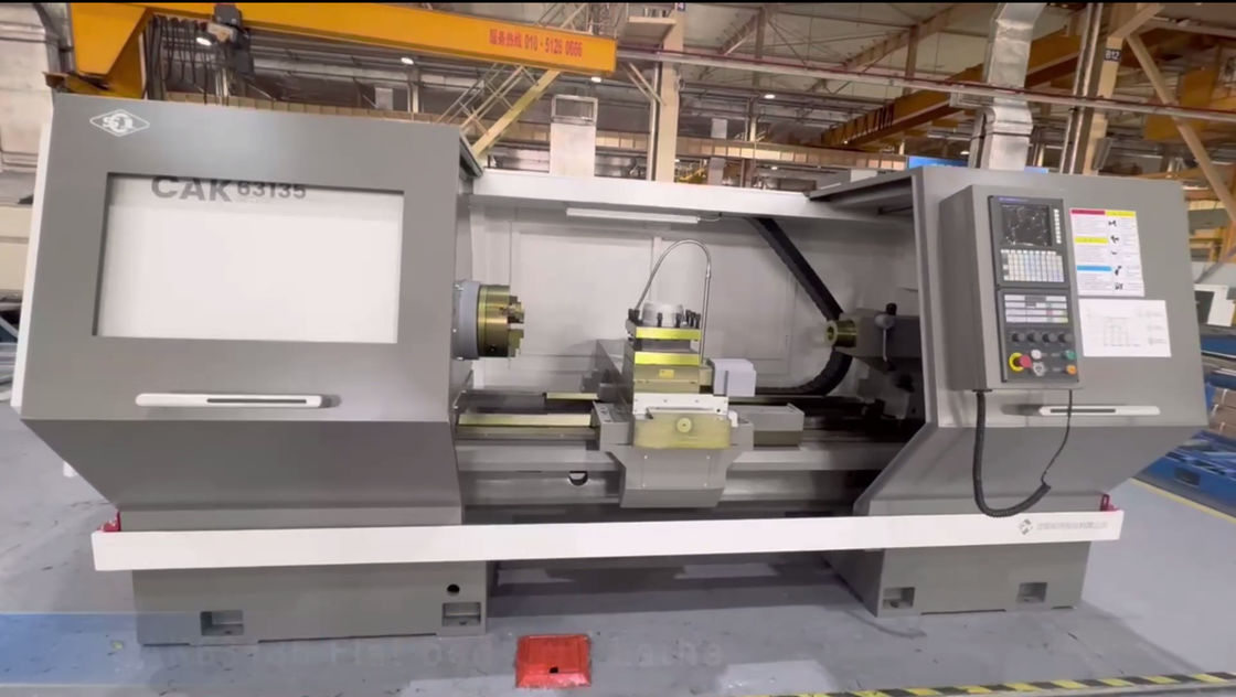 SMTCL Heavy CNC Lathe Machine Combo Big Spindle Bore CAK60135 Horizontal Flat Bed CNC Lathe