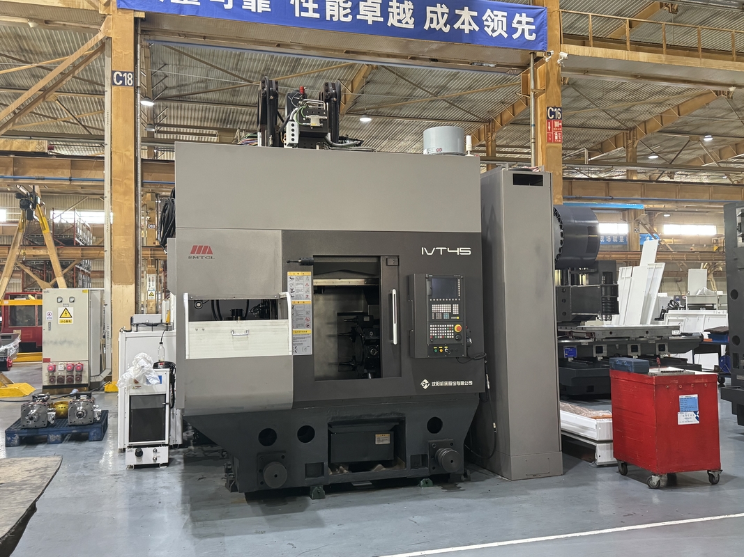 Automatic Loading and Unloading Inverted Vertical CNC Lathe IVT45 Automated Production Line