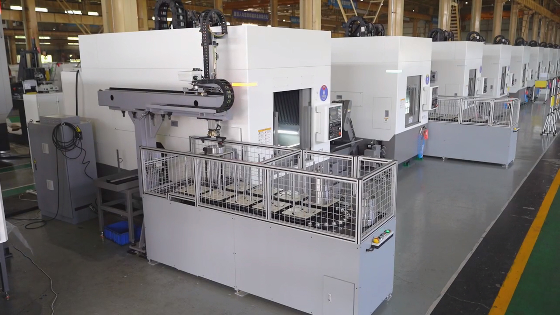 Automatic Loading and Unloading Inverted Vertical CNC Lathe IVT45 Automated Production Line