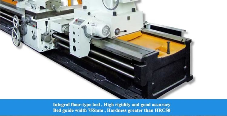 10M Heavy Duty Manual Lathe CW61100D Width of Bed 755mm Heavy Duty Engine Lathe Turning Machine