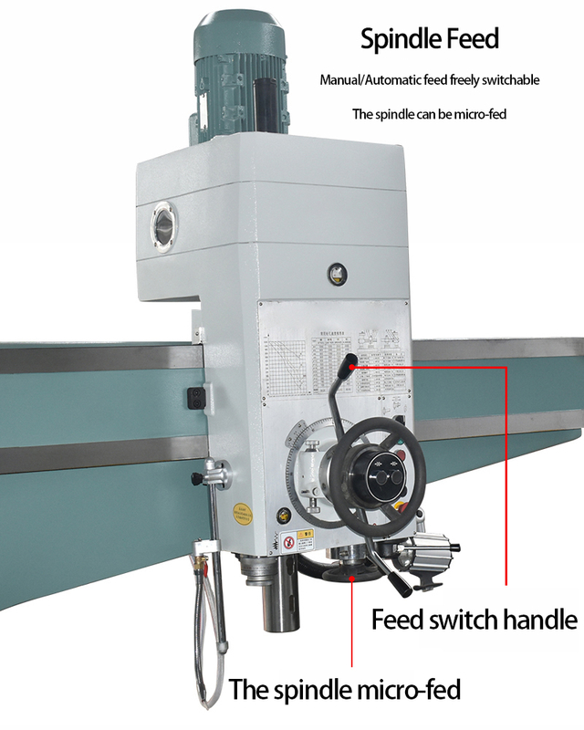 Radial Drilling Machine Z3050 Manual Feed Hydraulic Speed Change 50mm Drilling Diameter Radial Drill