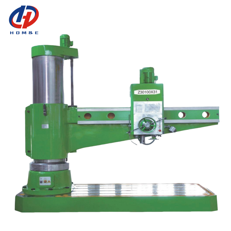 Heavy Duty Radial Drill 100mm Max Drilling 360° Rotation Z30100 Radial Arm Drill Press for Metalworking