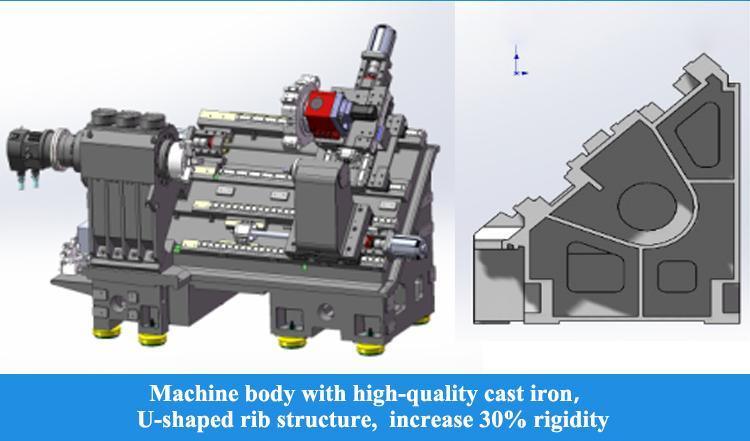 SMTCL HTC40H FANUC CNC Lathe BMT55 8-station Servo Turret Slant Bed CNC Lathe