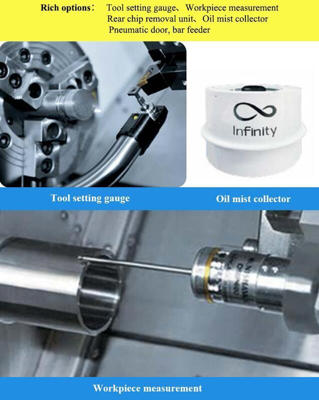 SMTCL 5000rpm A2-5 Spindle Horizontal 8- Station Servo Turret Small Parts Machining HTC16H Slant Bed CNC Lathe